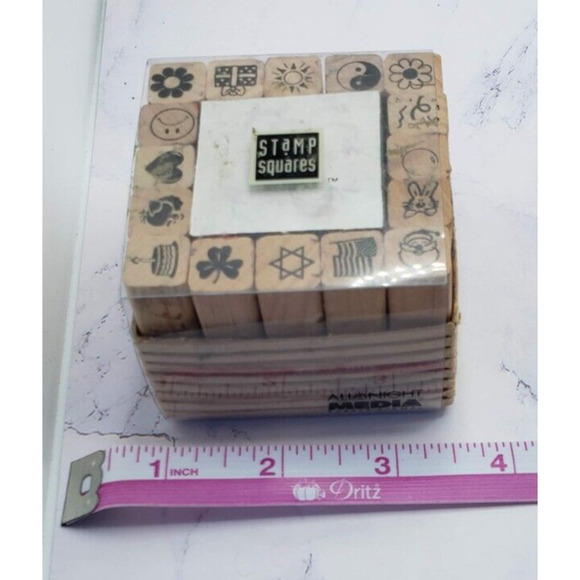 All Night Media 2901Q Symbols Set 16 Rubber Stamp Squares Holidays and Symbols - Picture 2 of 8